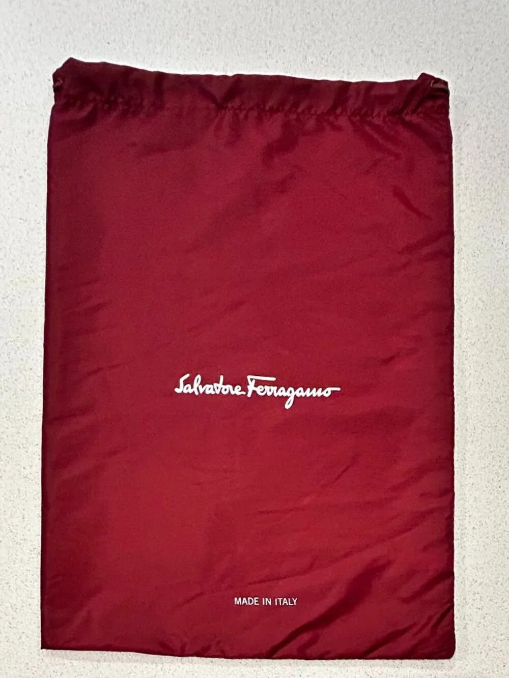 Salvatore Ferragamo Authentic Vintage Burgundy Dust Bag 11 x 16” Made in Italy